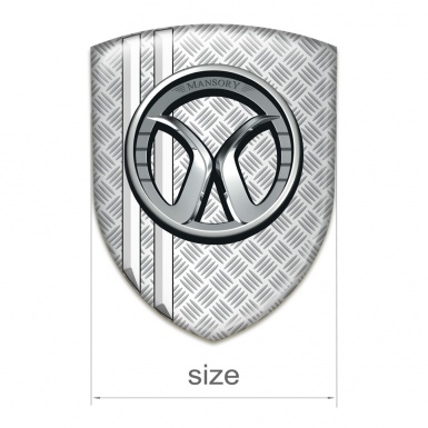 Mansory Car Interior Badge Mesh Effect with White Lines Style 