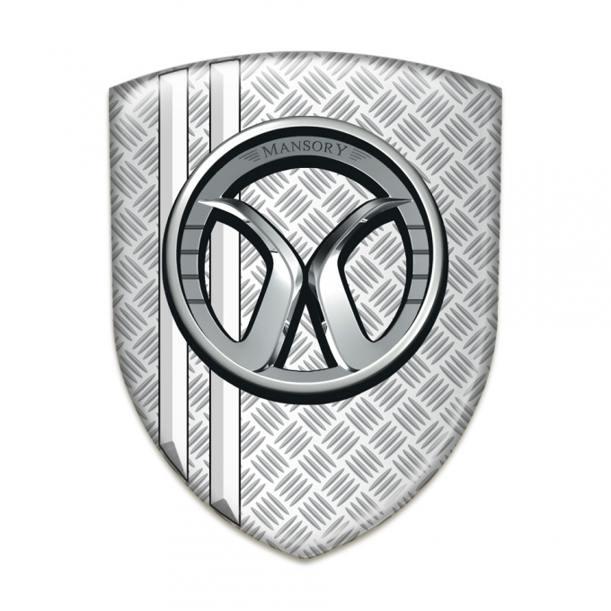 Mansory Car Interior Badge Mesh Effect with White Lines Style 