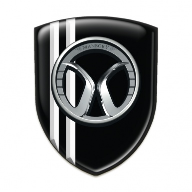 Mansory Emblem Interior Black with White Lines Style 