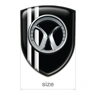 Mansory Emblem Interior Black with White Lines Style 