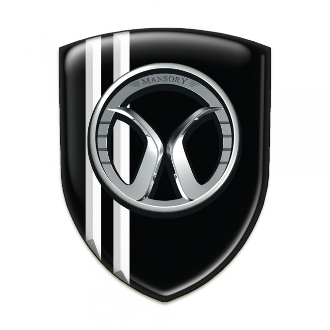 Mansory Emblem Interior Black with White Lines Style 