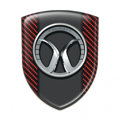 Mansory Self Adhesive Car logo Emblem Red Carbon Model 