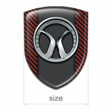 Mansory Self Adhesive Car logo Emblem Red Carbon Model 