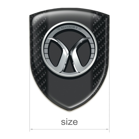 Mansory Car Interior Badge Dark Carbon Model 