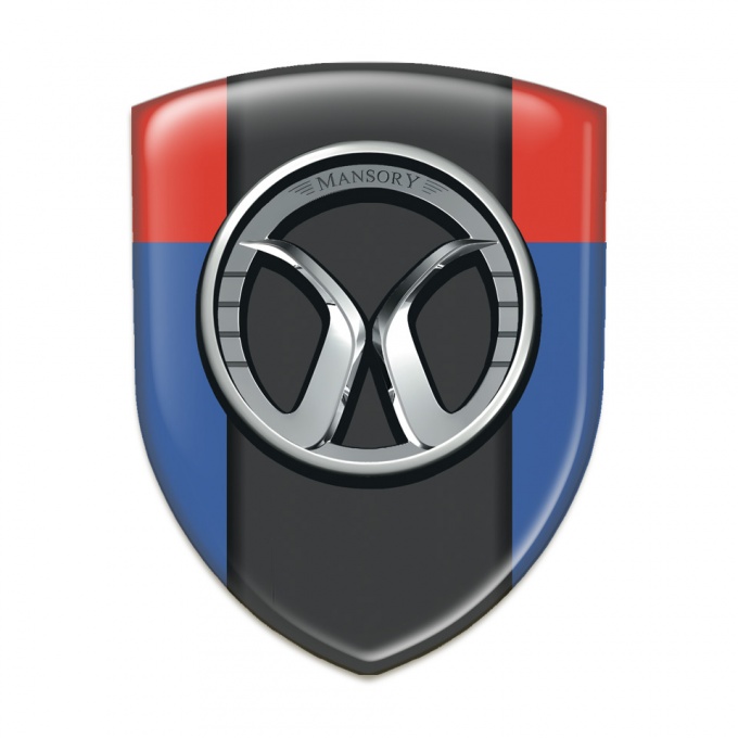 Mansory Silicone Car Decal Badge Blue Red Model 
