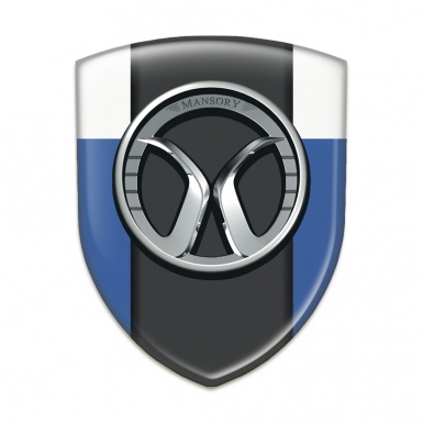 Mansory Emblem Badge Logo Blue White Model 