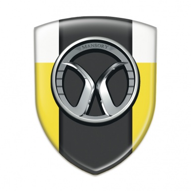 Mansory Logo Emblem Yellow White Model 