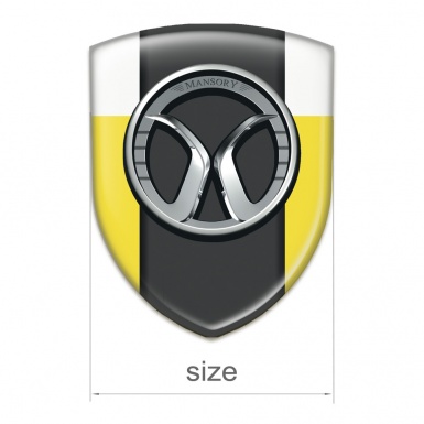 Mansory Logo Emblem Yellow White Model 