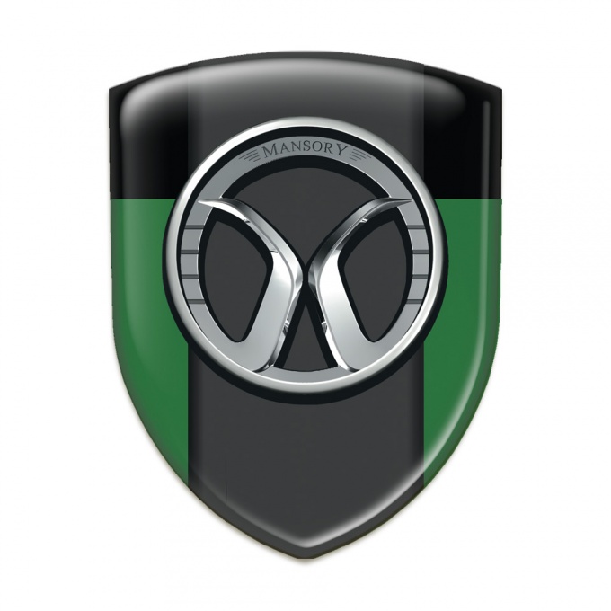 Mansory Self Adhesive Emblem Logo Green Black Model 