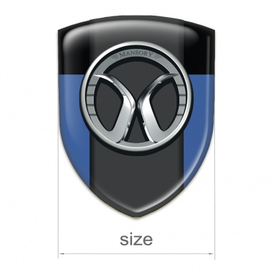 Mansory Silicone Emblem Blue Black Model 