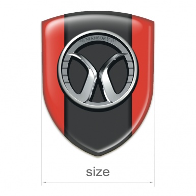 Mansory Self Adhesive Car logo Emblem Red Model 