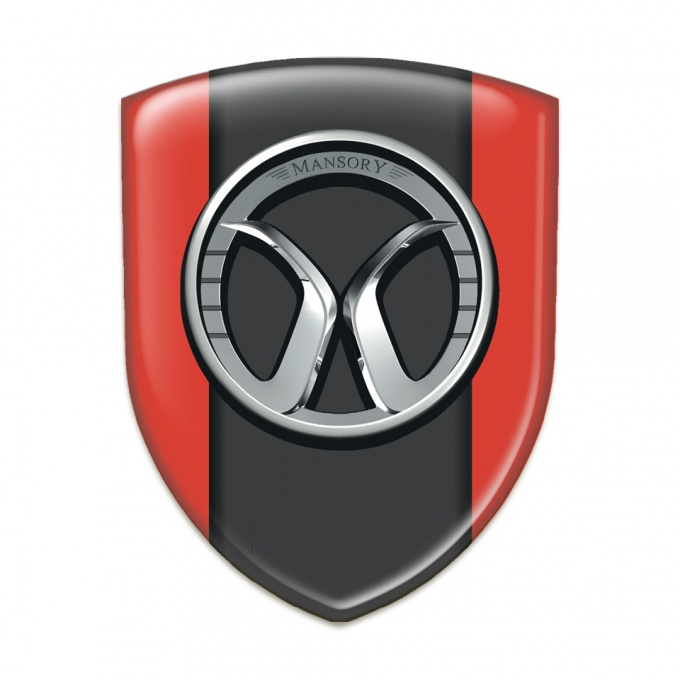Mansory Self Adhesive Car logo Emblem Red Model 