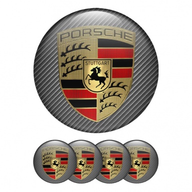 Porsche Wheel Silicone Emblems Classic Edition Carbon