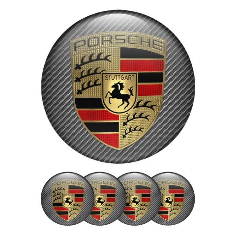 Porsche Wheel Silicone Emblems Classic Edition Carbon