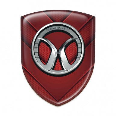 Mansory Emblem Badge Logo Red V Shape elements Model 