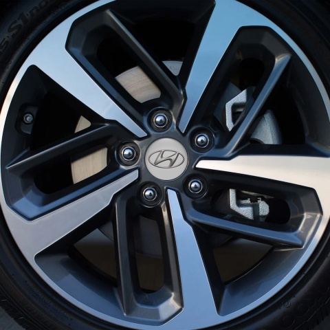 Hyundai Center Hub Dome Stickers White