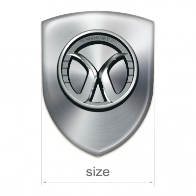 Mansory Silicone Car Decal Badge Silver Model 