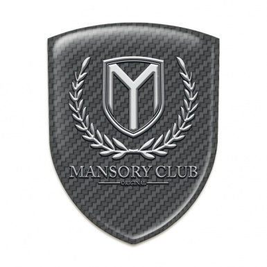 Mansory 3D Gel Emblem Dark Grey carbon Classic Logo 