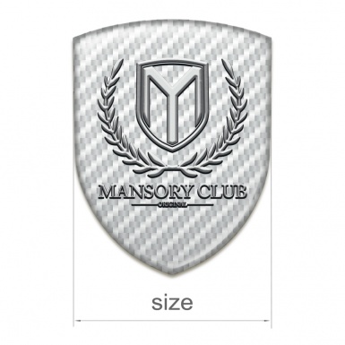 Mansory Silicone Car Decal Badge White carbon Classic Logo 