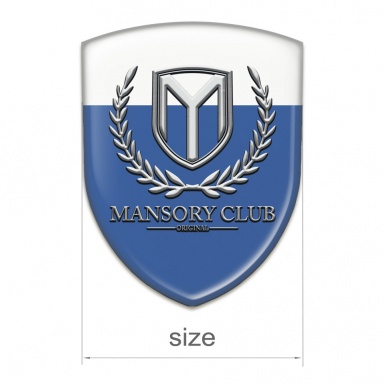 Mansory Auto Emblem Blue White with Classic Logo 