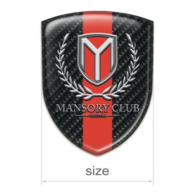 Mansory Silicone Shield  Black Fibers with Red Tape Version 