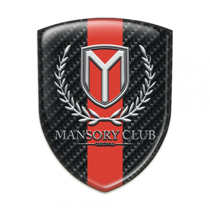 Mansory Silicone Shield  Black Fibers with Red Tape Version 