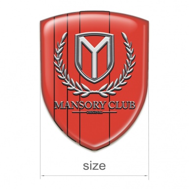 Mansory Resin Sticker Red Stylish Version 