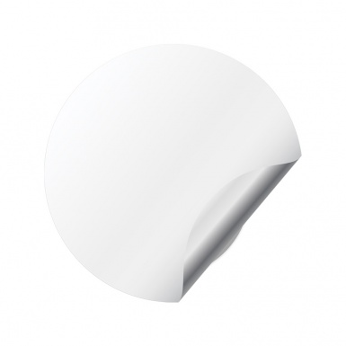 Porsche Silicone Stickers for Wheel Center Cap White