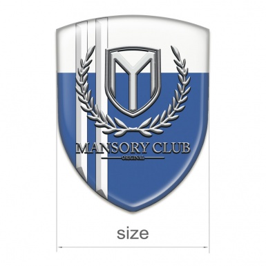 Mansory Emblem Exterior Blue White with White stripes 