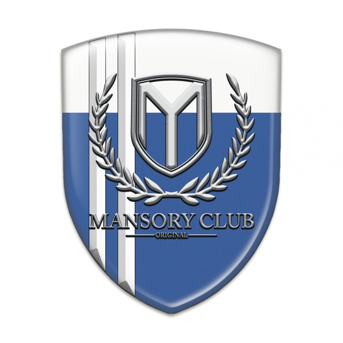 Mansory Emblem Exterior Blue White with White stripes 