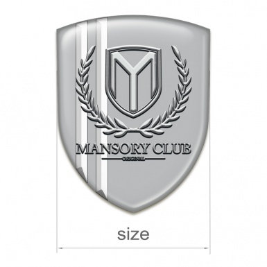 Mansory Silicone Badge grey with White Stripes Edition 
