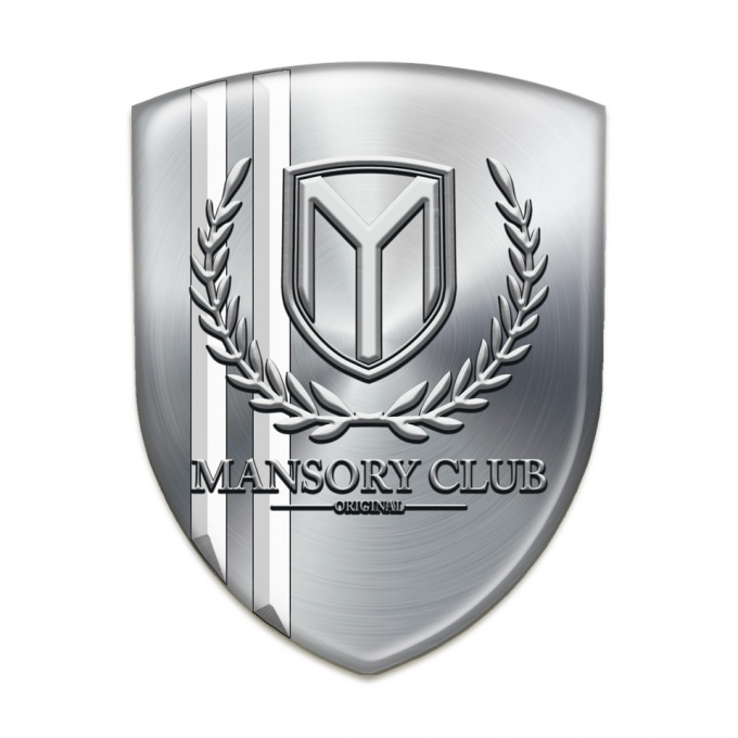 Mansory Silicone Shield Silver with White Stripes Edition 