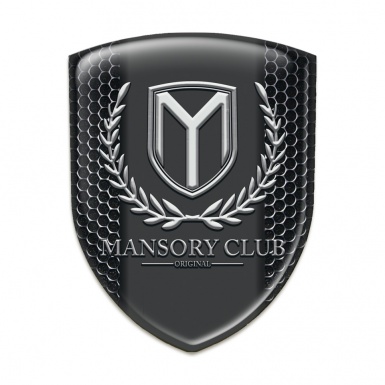 Mansory Emblem Badge Logo Perforated Steel Variant