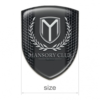 Mansory Emblem Badge Logo Perforated Steel Variant