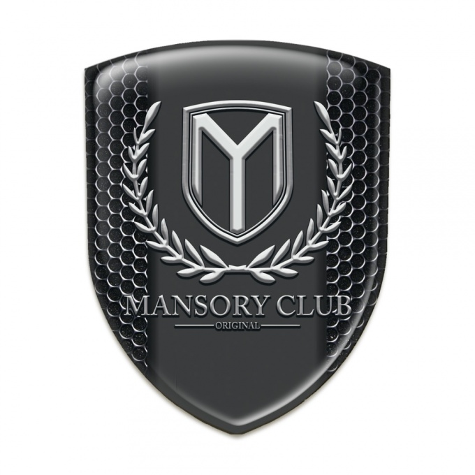 Mansory Emblem Badge Logo Perforated Steel Variant
