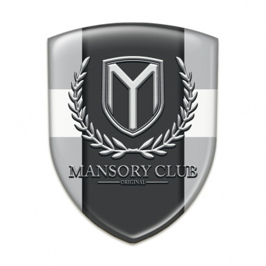 Mansory Tuning Badge  Grey with White Band variant 