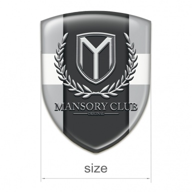 Mansory Tuning Badge  Grey with White Band variant 