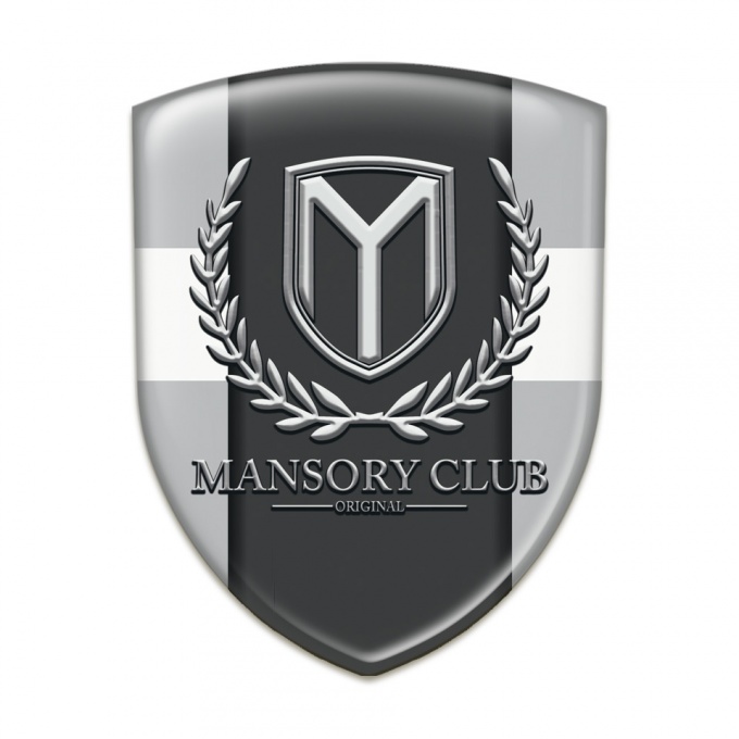 Mansory Tuning Badge  Grey with White Band variant 