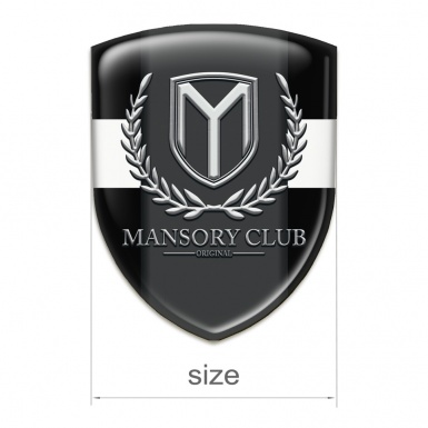 Mansory Car Accessories Badge Black with White Band Variant 