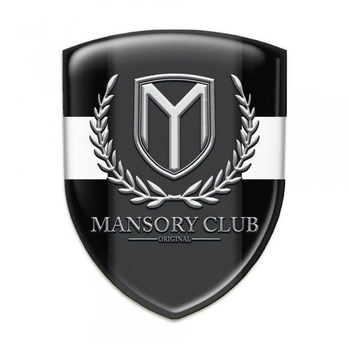 Mansory Car Accessories Badge Black with White Band Variant 