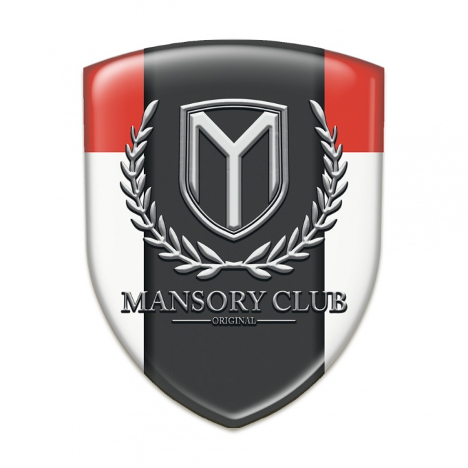 Mansory Auto Emblem White Red Variant 