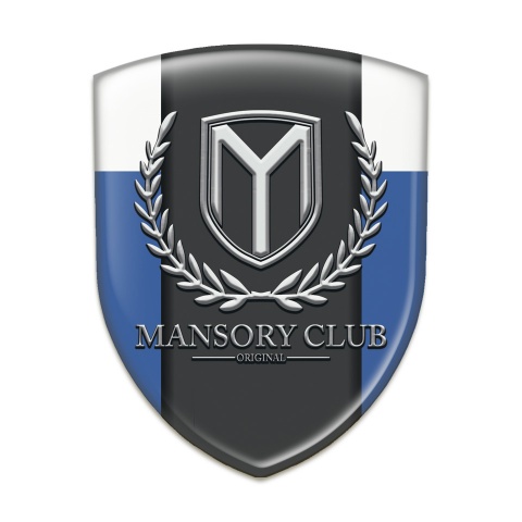 Mansory Silicone Emblem Blue White Variant 