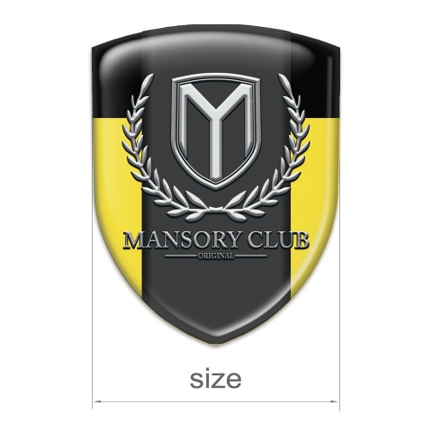Mansory Car Accessories Badge Yellow Black Pattern 
