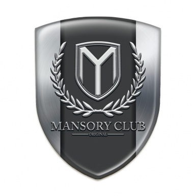 Mansory Silicone Badge Silver Stylish pattern 
