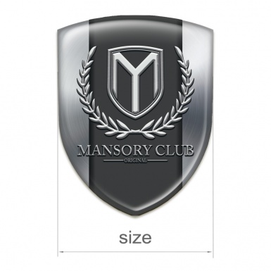 Mansory Silicone Badge Silver Stylish pattern 