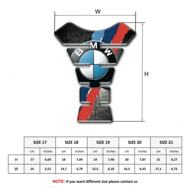 BMW Tank Pad Protector Silicone Sticker Graphite Style