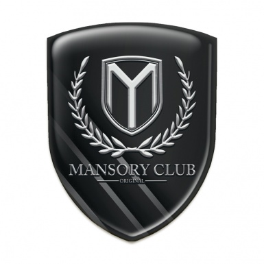Mansory Self Adhesive Car logo Emblem Diagonal Grey Lines