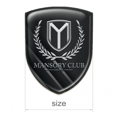 Mansory Self Adhesive Car logo Emblem Diagonal Grey Lines