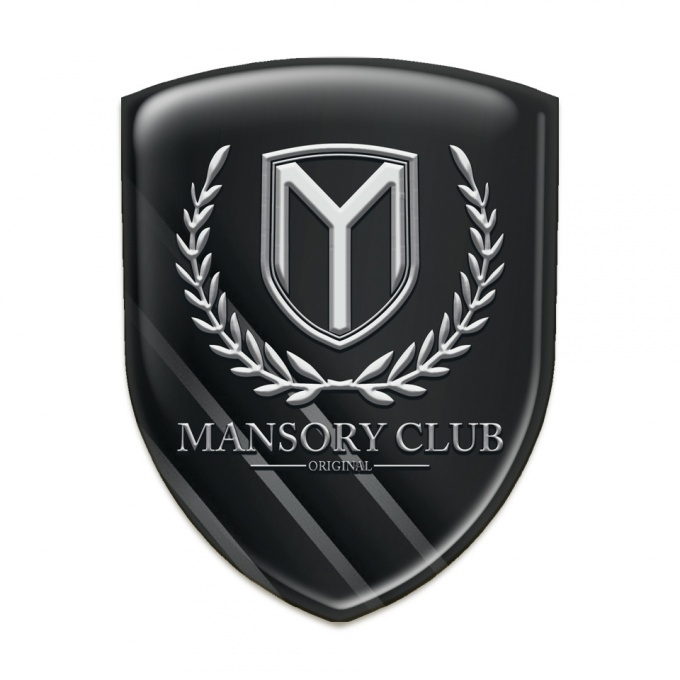 Mansory Self Adhesive Car logo Emblem Diagonal Grey Lines