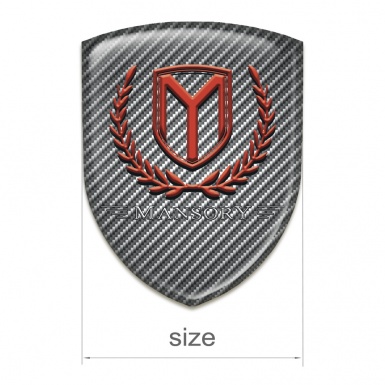 Mansory Car Accessories Badge Classic carbon Red Logo 